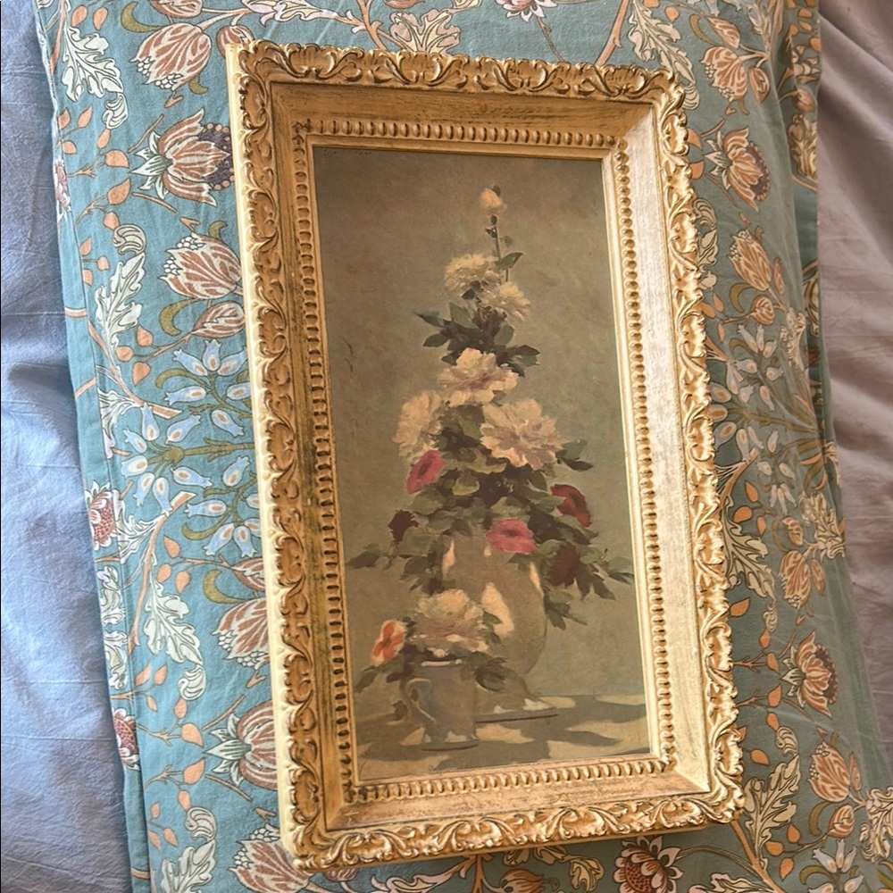 Vintage Floral Vase Framed Art - Picture 6 of 7